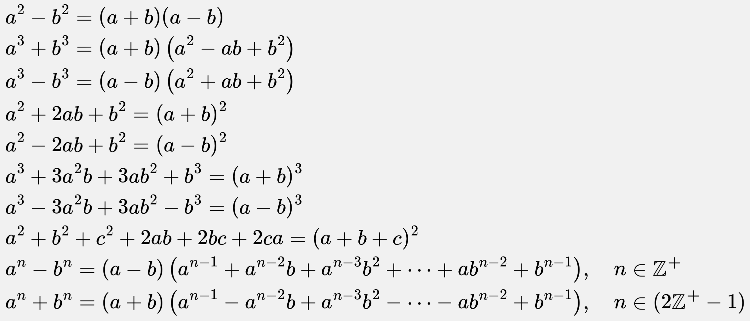 Competitive Mathematics — Factorization (incomplete)